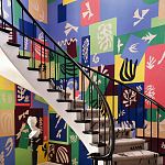 Обои ручная роспись в стиле Арт-деко Jazz Special Colourway on dyed silk with embroidery варинант исполнения - 1 | Loft Concept в Красноярске