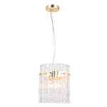 Подвесной светильник цилиндрической формы с текстурными стеклянными элементами Textured Glass Chandelier варинант исполнения - 3 | Loft Concept в Красноярске