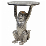 Столик с подстольем в виде обезьянки Bombay Nickel варинант исполнения - 1 | Loft Concept в Красноярске