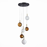 Люстра светодиодная с сферическими стеклянными плафонами Splatter варинант исполнения - 3 | Loft Concept в Красноярске