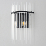 Бра со стеклянными прозрачными трубками и черным металлическим каркасом Nembus варинант исполнения - 3 | Loft Concept в Красноярске