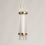 Подвесной светильник с цилиндрическим плафоном из прозрачных стеклянных трубок Nembus варинант исполнения - 3 | Loft Concept в Красноярске