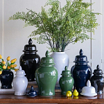 Ваза с крышкой однотонная Высота 31 см Chinoiserie Ceramics варинант исполнения - 4 | Loft Concept в Красноярске