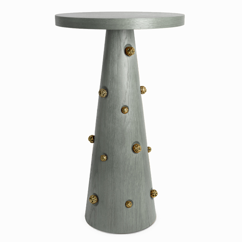 Приставной столик Okinawa Taupe Side table Серый Золотой в Красноярске | Loft Concept 