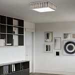 Потолочный светильник квадратный с гофрированным абажуром цвета графит Millennium варинант исполнения - 3 | Loft Concept в Красноярске