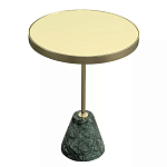 Кофейный столик с круглой зеркальной столешницей и мраморным основанием Stable Base варинант исполнения - 1 | Loft Concept в Красноярске