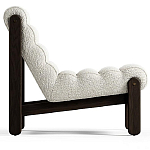 Кресло с деревянным каркасом и обивкой из белой ткани букле Medieval Furniture варинант исполнения - 4 | Loft Concept в Красноярске