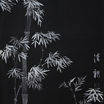 Обои ручная роспись Bamboo Argent on Pitch dyed silk варинант исполнения - 1 | Loft Concept в Красноярске