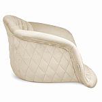 Барный стул со спинкой и подлокотниками на 4-х деревянных ножках Кремовый Велюр Ava Charm варинант исполнения - 3 | Loft Concept в Красноярске