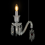 Подвесной светильник стеклянный в виде канделябра Curved Glass Chandelier варинант исполнения - 6 | Loft Concept в Красноярске