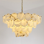 Люстра подвесная четырехъярусная с подвесками в форме дисков Cryptocrystalline Stone варинант исполнения - 6 | Loft Concept в Красноярске