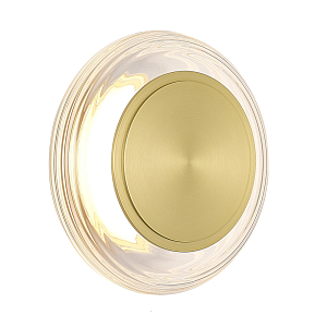 Бра круглое золото/прозрачный Plumpness LED 7