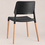 Пластиковый стул на ножках из массива бука Ferret Black 4 шт варинант исполнения - 5 | Loft Concept в Красноярске