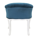 Кресло низкое в стиле прованс Louis French Armchair white and blue velour варинант исполнения - 2 | Loft Concept в Красноярске