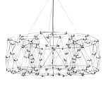 Люстра с тонкой металлической конструкцией цвета хром Quasar варинант исполнения - 2 | Loft Concept в Красноярске