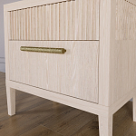 Прикроватная Тумбочка Primo с двумя ящиками Светлый дуб варинант исполнения - 3 | Loft Concept в Красноярске