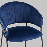 Стул в велюре синего цвета Horizon варинант исполнения - 7 | Loft Concept в Красноярске