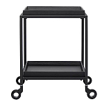 Тумба чёрная на колёсах Cabinet on Wheels варинант исполнения - 1 | Loft Concept в Красноярске