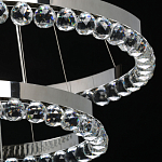 Люстра с тремя кольцами цвета хром и прозрачными хрустальными шарами по периметру Sacramento Transparent Balls Chandelier варинант исполнения - 7 | Loft Concept в Красноярске