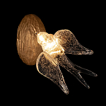 Бра с прозрачной стеклянной фигуркой птички Serip Voa варинант исполнения - 2 | Loft Concept в Красноярске