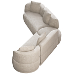 Угловой диван Calypso с поворотным механизмом и пуфом   варинант исполнения - 4 | Loft Concept в Красноярске