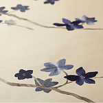 Обои ручная роспись Cherry Tree Original colourway on Stone Ochre dyed silk варинант исполнения - 2 | Loft Concept в Красноярске