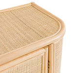 Длинный комод из ротанга с дверцами и ящиками Simone Rattan Chest of Drawers варинант исполнения - 6 | Loft Concept в Красноярске