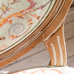 Барный стул из массива бука светло-зеленый с растительным орнаментом Raffael Angel Green Bar stool варинант исполнения - 3 | Loft Concept в Красноярске