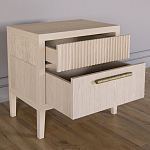 Прикроватная Тумбочка Primo с двумя ящиками Светлый дуб варинант исполнения - 5 | Loft Concept в Красноярске