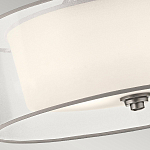 Потолочный светильник с двойным цилиндрическим плафоном из белого стекла и прозрачной органзы Kichler варинант исполнения - 14 | Loft Concept в Красноярске