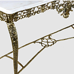 Консоль из бронзы с мраморной прямоугольной столешницей Bronze Console варинант исполнения - 1 | Loft Concept в Красноярске