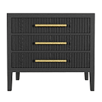 Тумба Primo  с тремя ящиками шпон Черный дуб варинант исполнения - 1 | Loft Concept в Красноярске