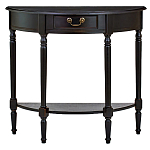 Консоль полукруглая из массива березы с ящиком и полкой в стиле прованс Vintage варинант исполнения - 1 | Loft Concept в Красноярске