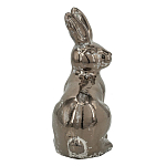 Статуэтка заяц из текстурированной терракоты и покрытый глянцевой краской под бронзу Rabbit Charm  варинант исполнения - 1 | Loft Concept в Красноярске