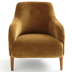 Кресло велюровое золотистого цвета Diaspro Gold  Armchair варинант исполнения - 2 | Loft Concept в Красноярске