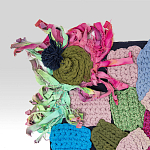 Ковер разноцветный из джинсовой одежды и армейских палаток Upcycling варинант исполнения - 2 | Loft Concept в Красноярске