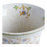 Ваза из фарфора на бронзовом основании Turquoise Blooming Garden варинант исполнения - 3 | Loft Concept в Красноярске