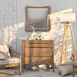 Зеркало квадратное c деревянной рамой из массива дуба Tasteful Furniture варинант исполнения - 2 | Loft Concept в Красноярске