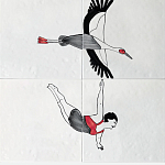 Плитка с узором Аист варинант исполнения - 2 | Loft Concept в Красноярске