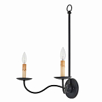 Бра настенное черное с 2-мя лампами Candle Sleeves варинант исполнения - 4 | Loft Concept в Красноярске