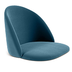 Барный стул вращающийся со спинкой Синий Велюр Vendramin Chair варинант исполнения - 2 | Loft Concept в Красноярске