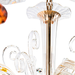 Люстра с 8-ю лампочками и изогнутыми прозрачными элементами из стекла Twisted Glass Candles Chandelier варинант исполнения - 3 | Loft Concept в Красноярске