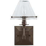 Бра с прозрачным стеклянным абажуром в форме конуса Bartolomeo Bronze варинант исполнения - 3 | Loft Concept в Красноярске