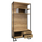 Стеллаж под TV в стиле лофт с открытыми полками и 2-мя ящиками Urban Style Space варинант исполнения - 2 | Loft Concept в Красноярске