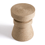 Приставной стол с отделкой из джута Juti D35 см варинант исполнения - 3 | Loft Concept в Красноярске