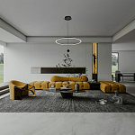 Светодиодная люстра Black LED Circle and Ball Lamp варинант исполнения - 7 | Loft Concept в Красноярске