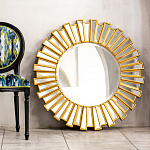 Зеркало круглое с лучами из зеркальных фацетов Golden Facet варинант исполнения - 2 | Loft Concept в Красноярске