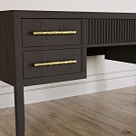 Большой Рабочий стол Primo с 5 выдвижными ящиками Темный орех варинант исполнения - 4 | Loft Concept в Красноярске