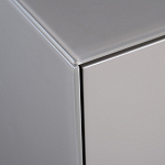 Тумба под телевизор со стеклянной столешницей и с выдвижными ящиками Minimalist Accent варинант исполнения - 4 | Loft Concept в Красноярске