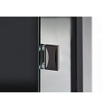 Шкаф-витрина цвета графит с полками и стеклянной дверью Strict Lines варинант исполнения - 4 | Loft Concept в Красноярске